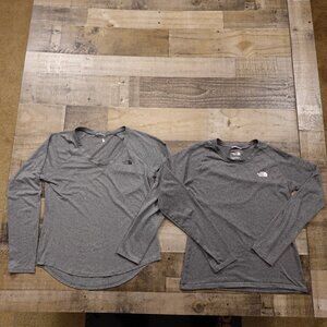 The North Face Long Sleeve Performance Tops Lot of 2 Women’s Small Gray Outdoor